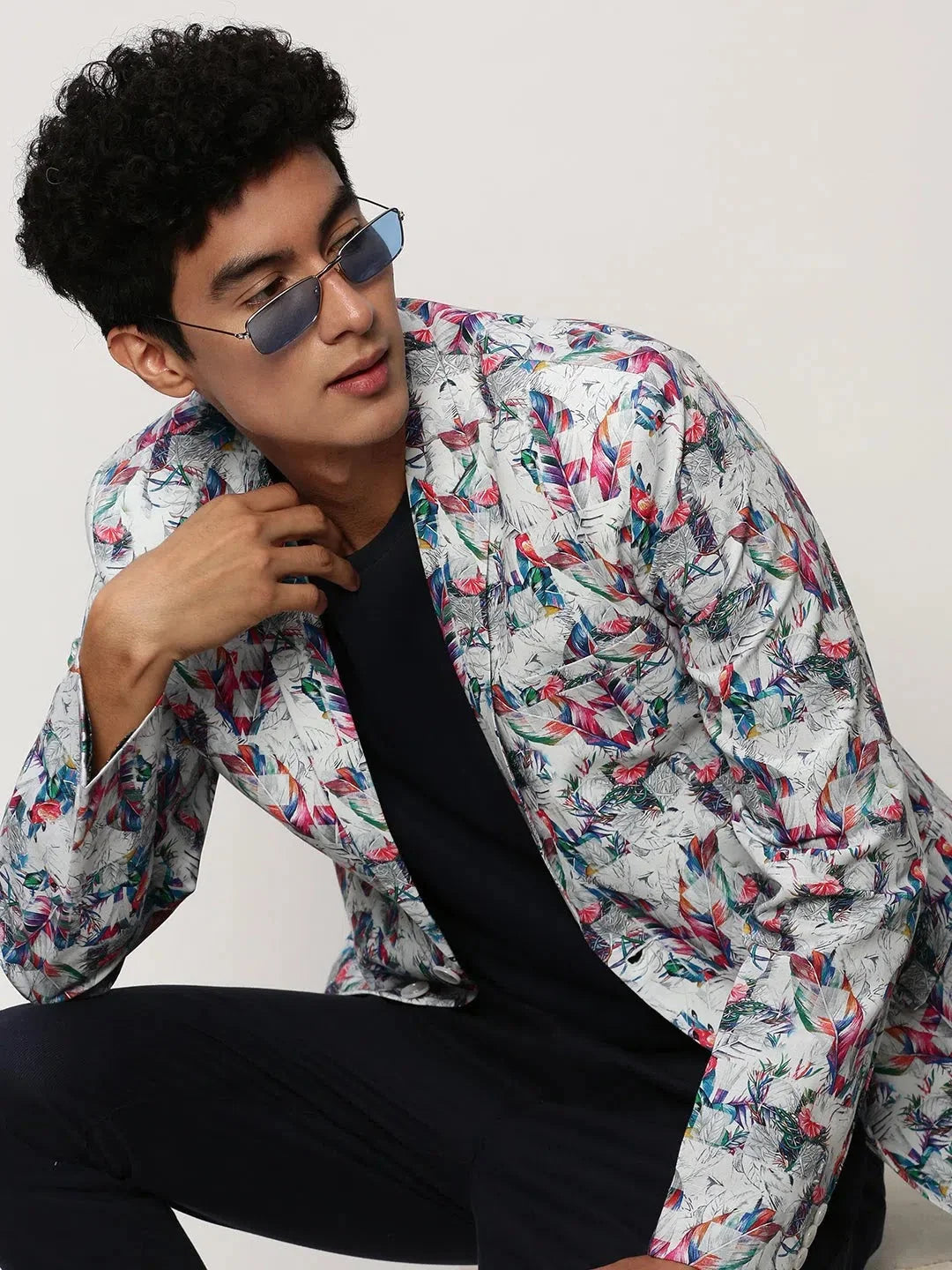 White Printed Nehru Jacket | Stylish Men's Ethnic Wear