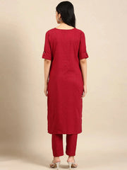 Women's Purple Printed Kurta SetKC-795-Magenta