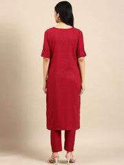 Women's Purple Printed Kurta SetKC-795-Magenta