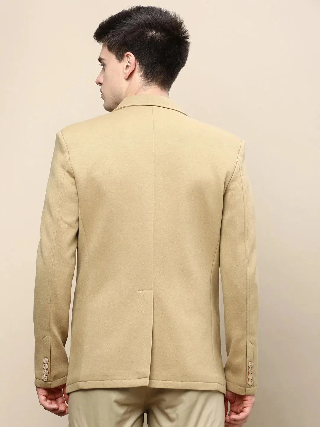 Khaki Cotton Nehru Jacket - Men's Ethnic Wear | DesiQlo