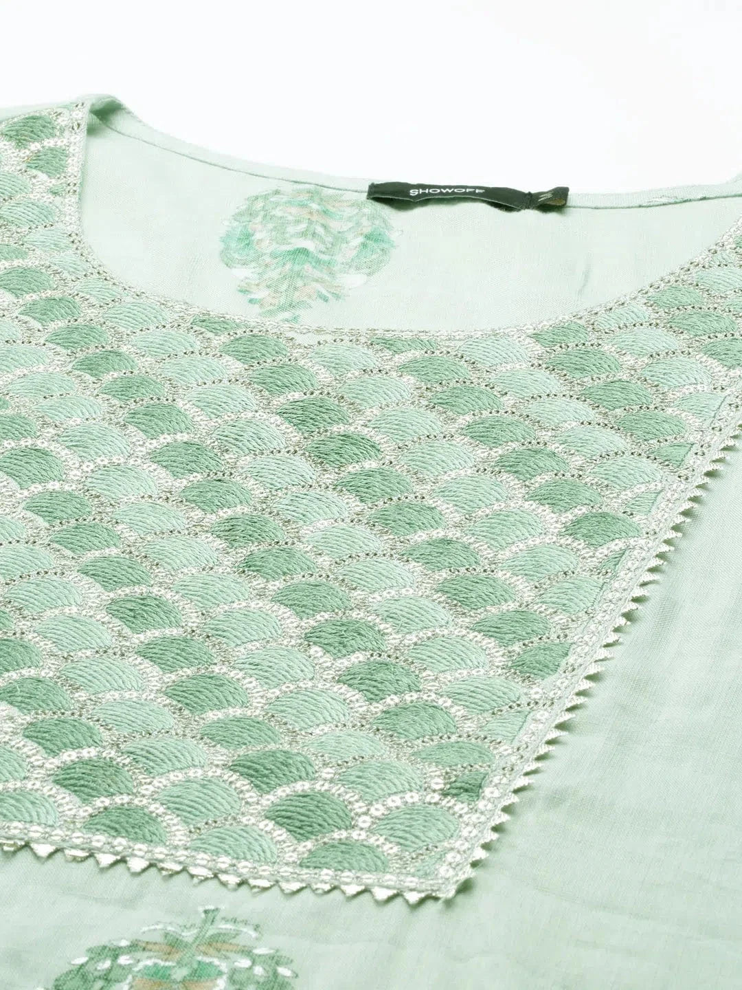 Green Embellished Indian Kurta for Ladies | DesiQlo Fashion