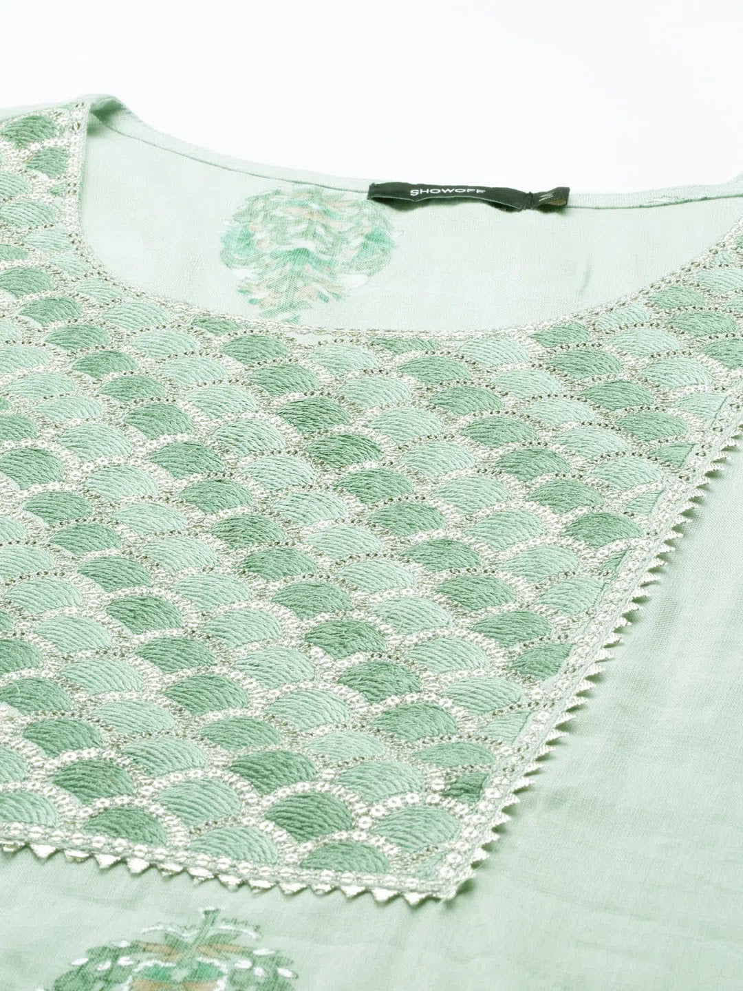 Green Embellished Indian Kurta for Ladies | DesiQlo Fashion