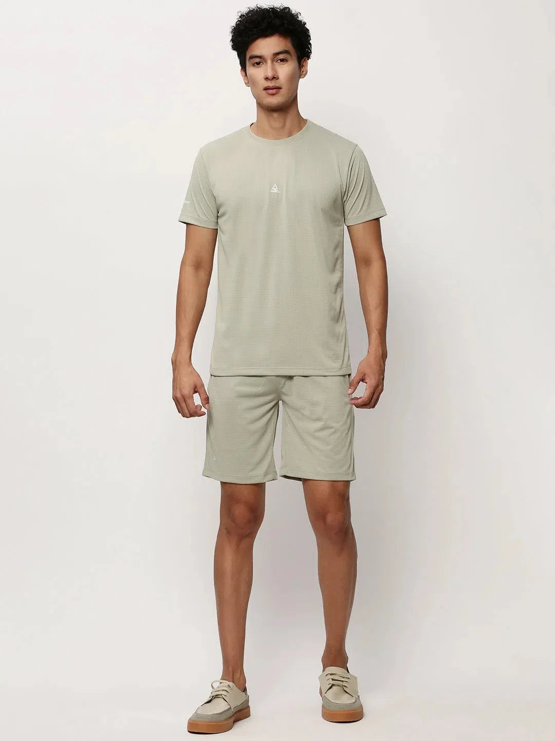 Men's Green Solid Casual Co ord Sets | Showoff