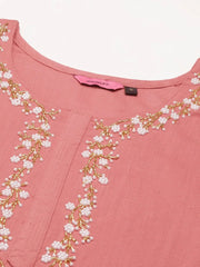 Women's Pink Solid Kurta SetKC-3310-Pink
