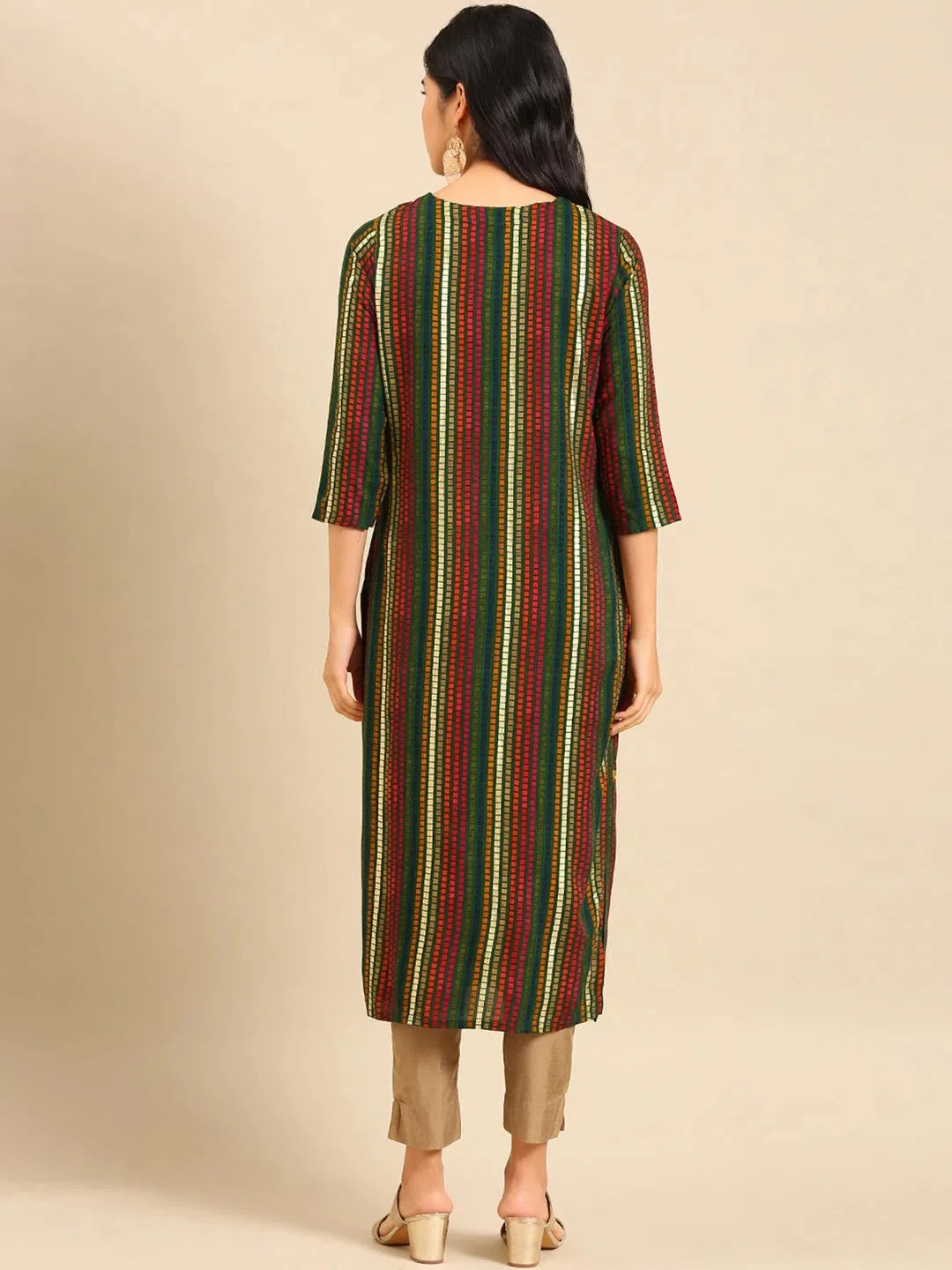 Multi-Printed Indian Kurta - Women's Viscose Kurtas Collection