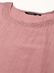 Women's Mauve Embroidered Kurta SetKC-884-Mauve