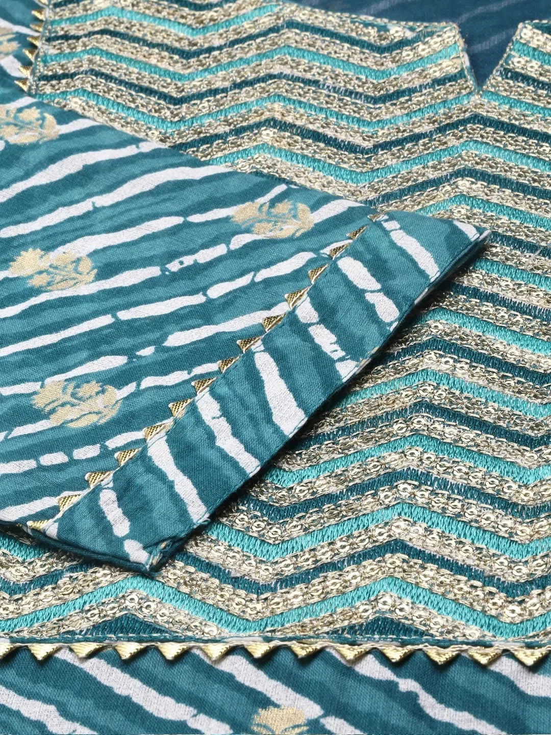 Blue Printed Cotton Kurta | Women's Indian Kurta Collection