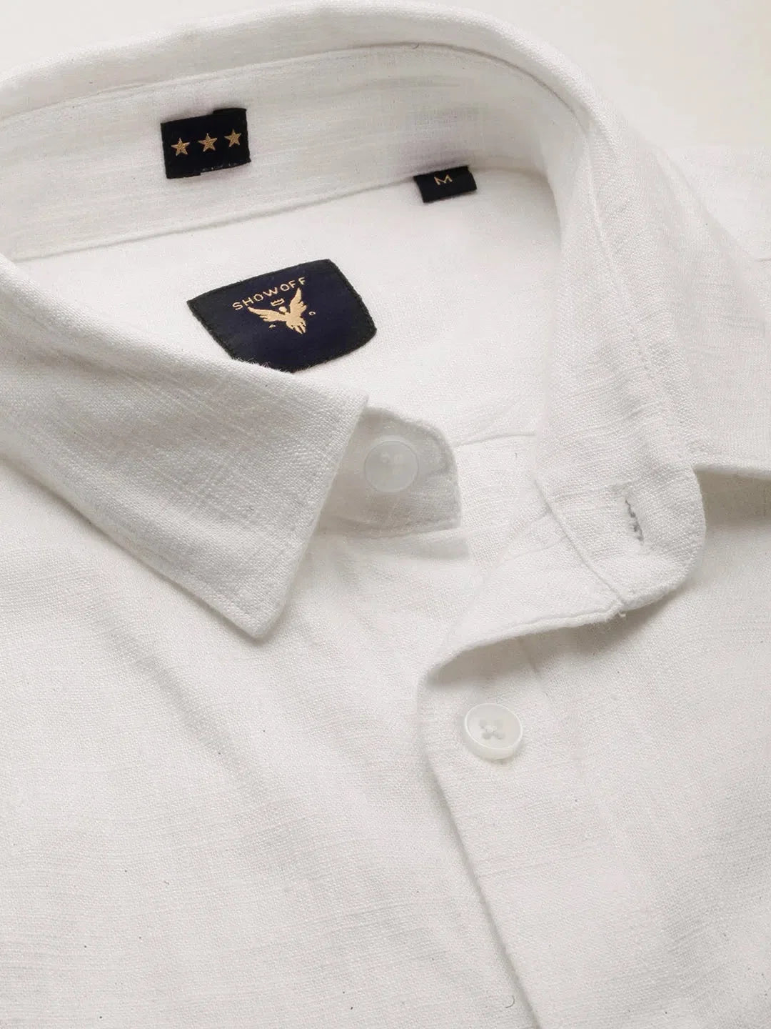 Men's White Solid Cotton Shirt - Essential Formal Shirts