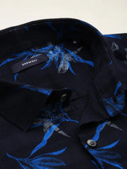 Men Navy Printed Casual Shirt-JUPITERPRINT-3402-Navyblue