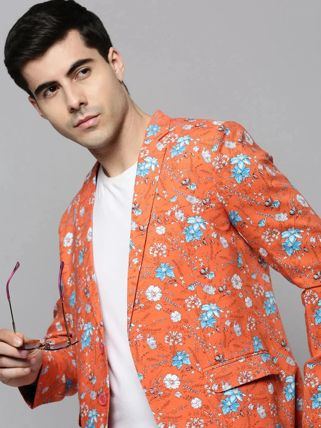 Coral Printed Blazer - Bold Men's Fashion Collection