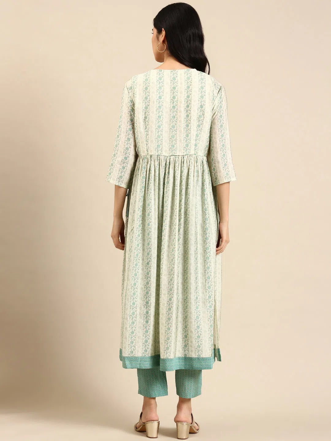 Cream Solid Kurta Set | Women's Indian Kurta Sets Collection