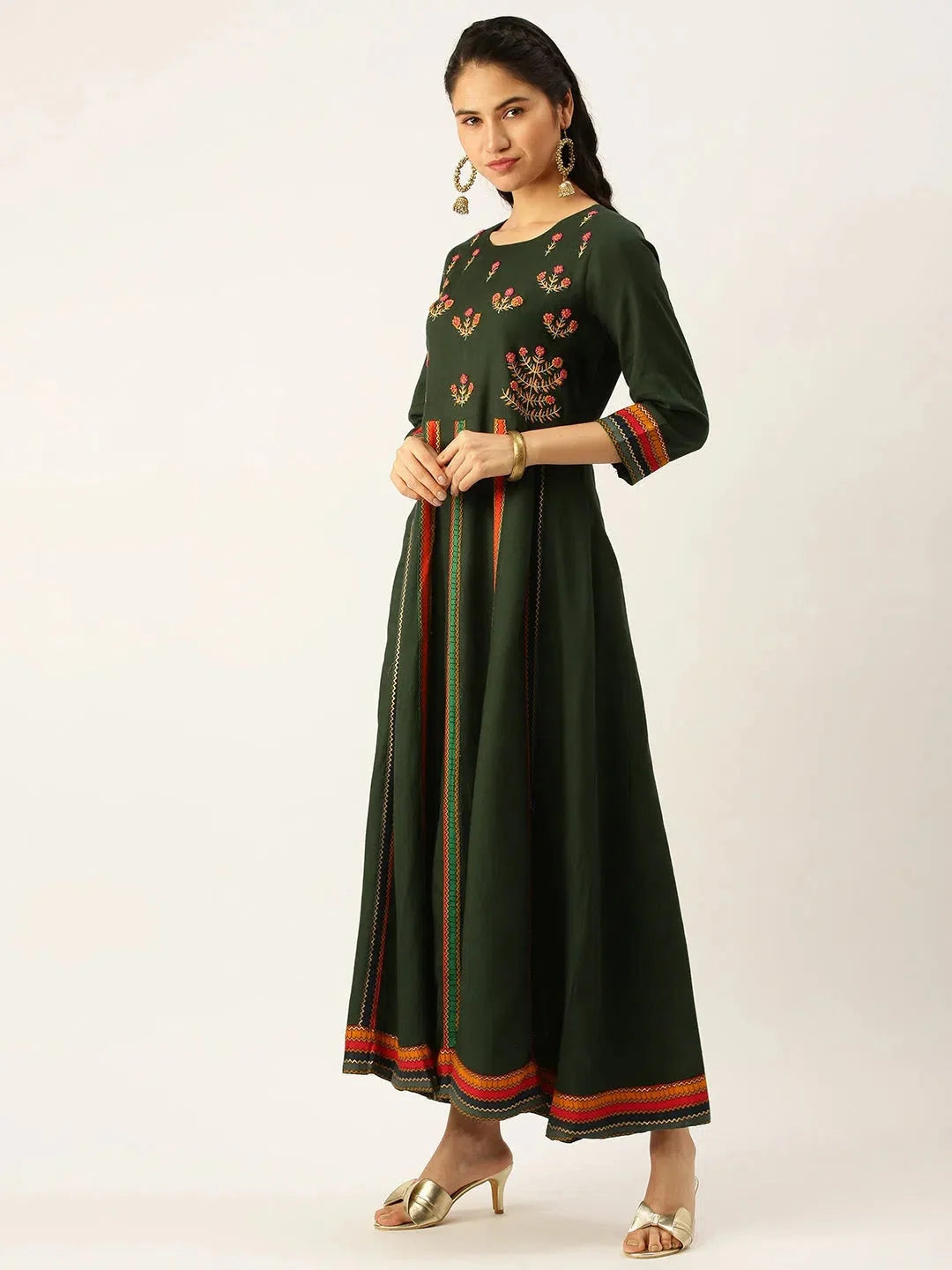 Women's Solid Green Kurta Sets | Cotton Indian Kurta Sets
