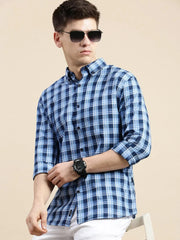 Men Multi Checked Casual Shirt-GROVER-1101-Multi
