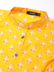 Women Orange Floral A-Line Kurta-NJ-1084352-Orange