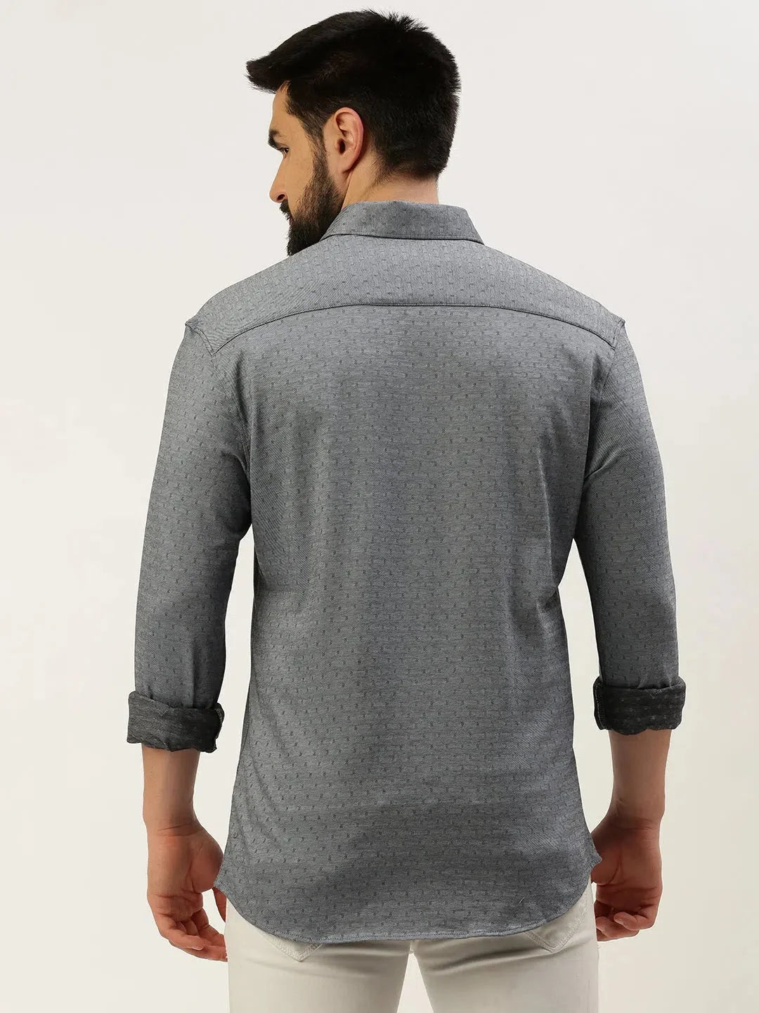 Grey Solid Mens Shirt | Casual Cotton Shirts for Men Online