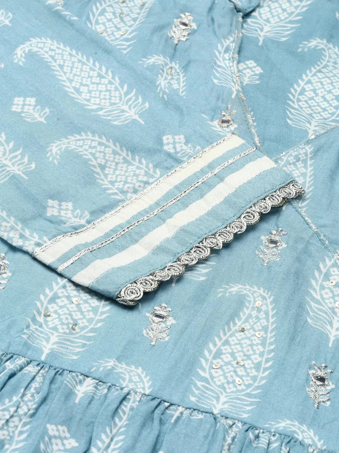 Blue Paisley Kurta Set | Designer Indian Kurta Sets for Women