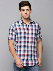 Men White Checked Casual Shirt-ALASKACHECKS-5016-White