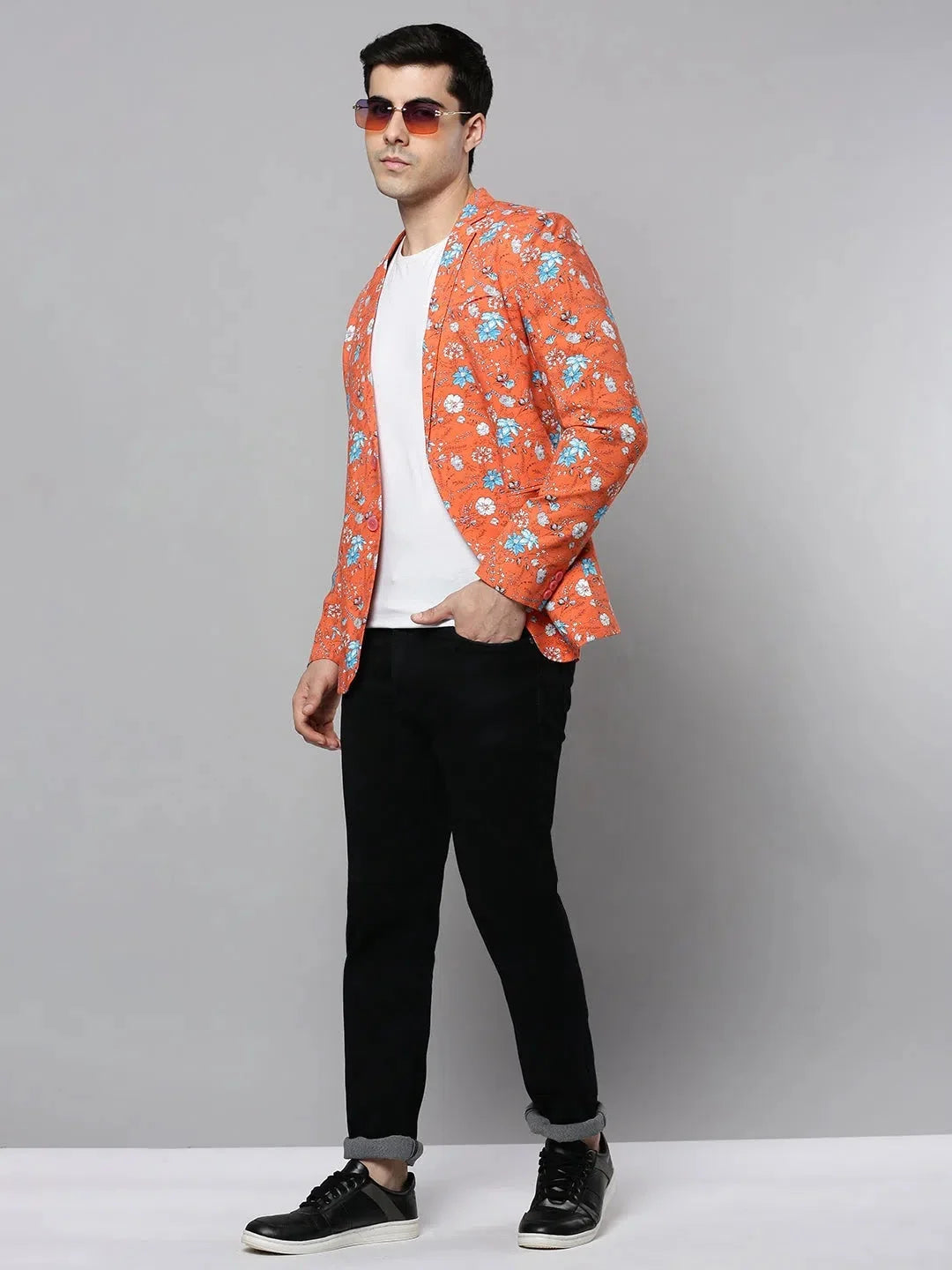 Coral Printed Blazer - Bold Men's Fashion Collection