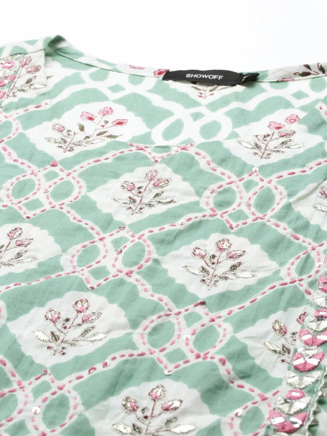 Sea Green Anarkali Kurti - Women's Solid Anarkali Dress Online