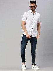 Men White Printed Casual Shirt-HARSHAPRINT-1204-White