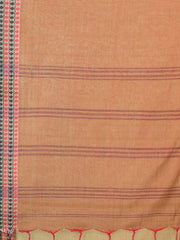 Ochre Yellow Cotton Soft Saree With Woven Nakshi Borders-MA62CT33660068