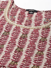 Women's Maroon Printed Kurta SetKC-1013-Maroon