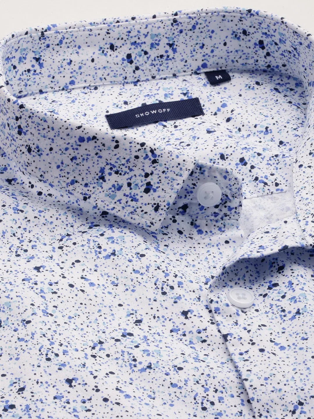 White Printed Mens Shirt - Trendy Cotton Casual Shirt Online