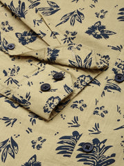 Men Khaki Printed Casual Shirt-PEISKOSPRINTS-3419-Khaki