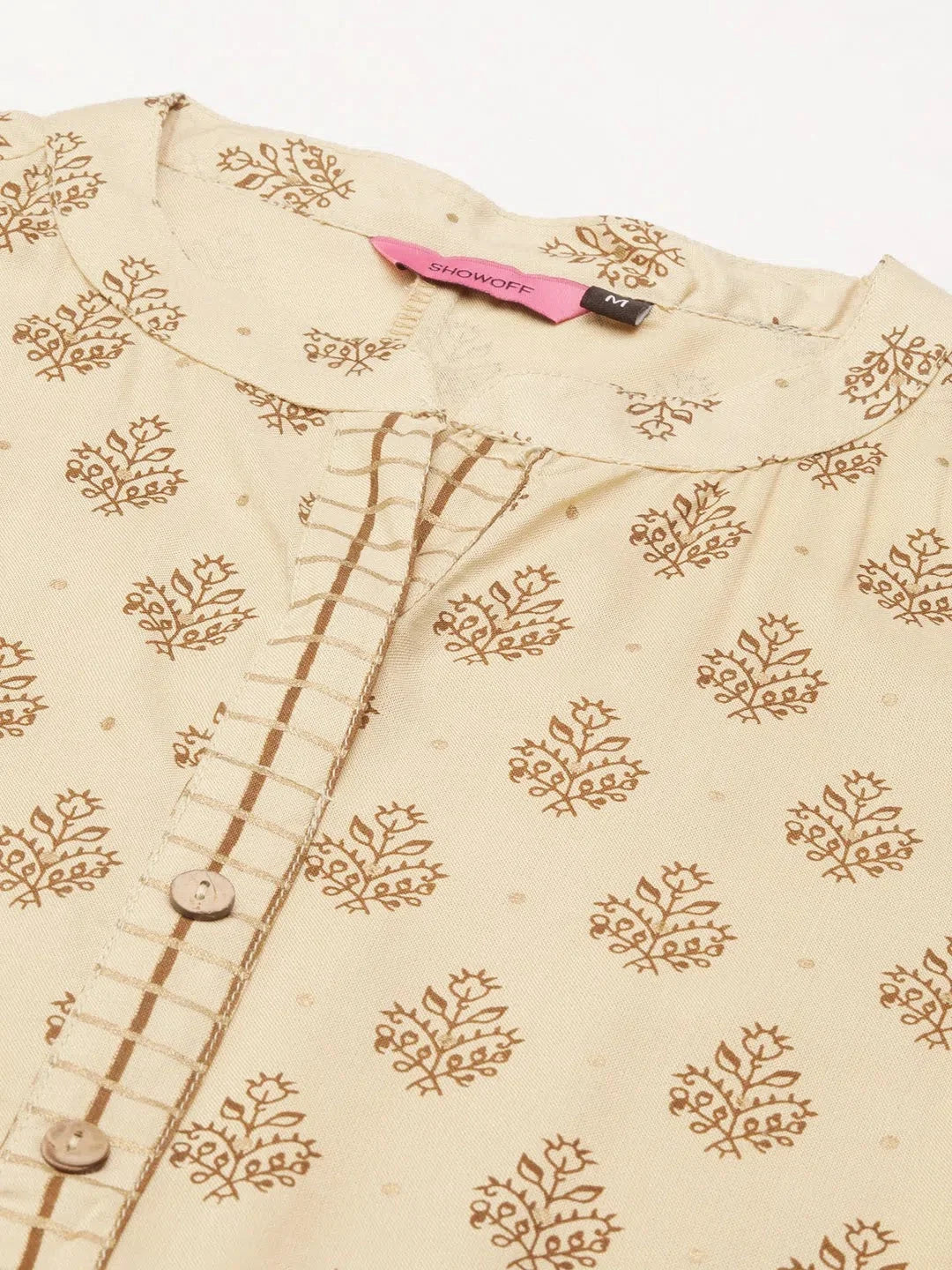 Beige Printed Kurta Set | Women's Cotton Designer Kurta Sets