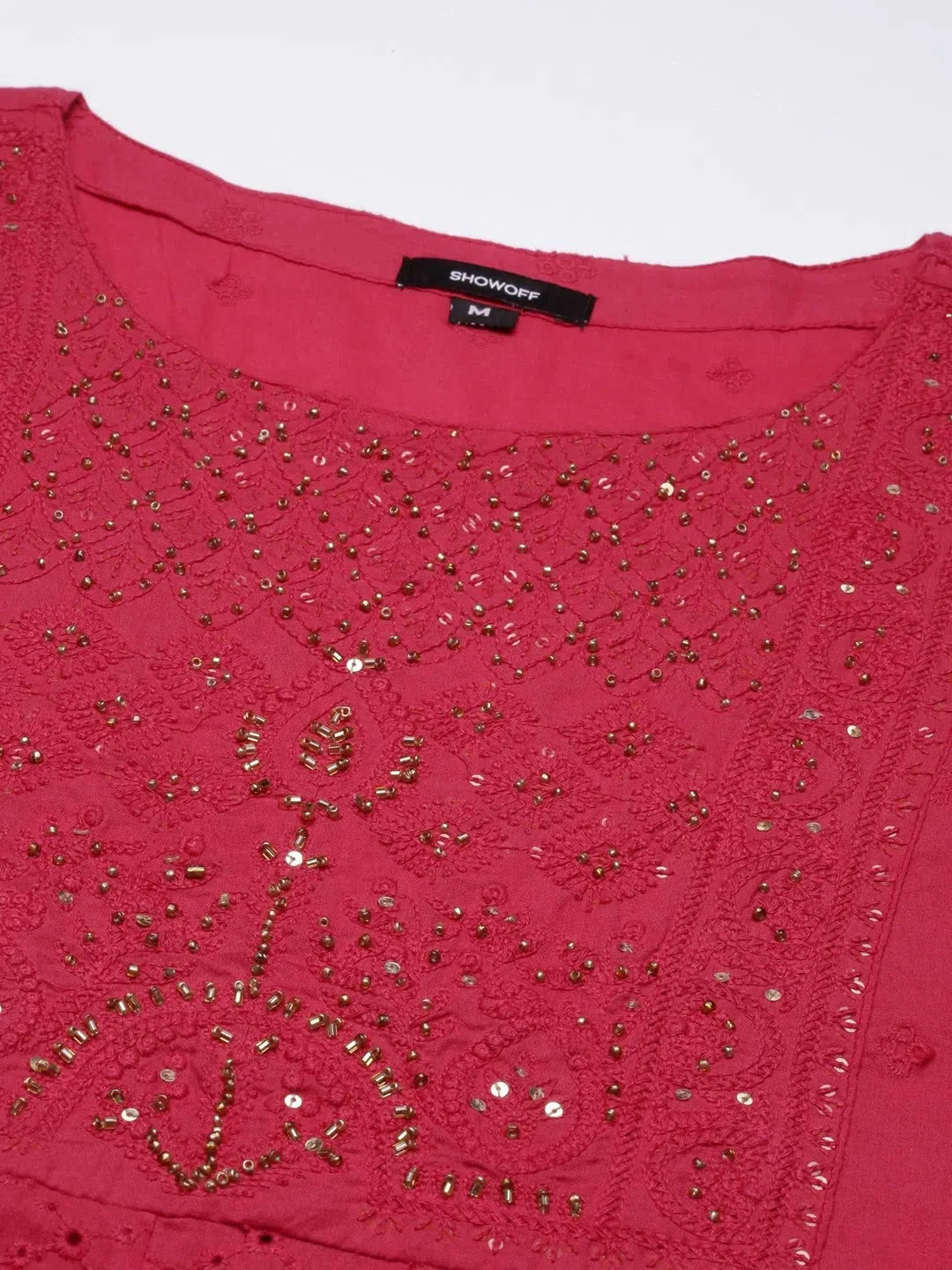 Fuchsia Solid Cotton Kurta Sets | Women's Indian Kurta Sets