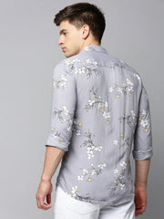 Men Grey Printed Casual Shirt-EECOPRINT-2049-Grey