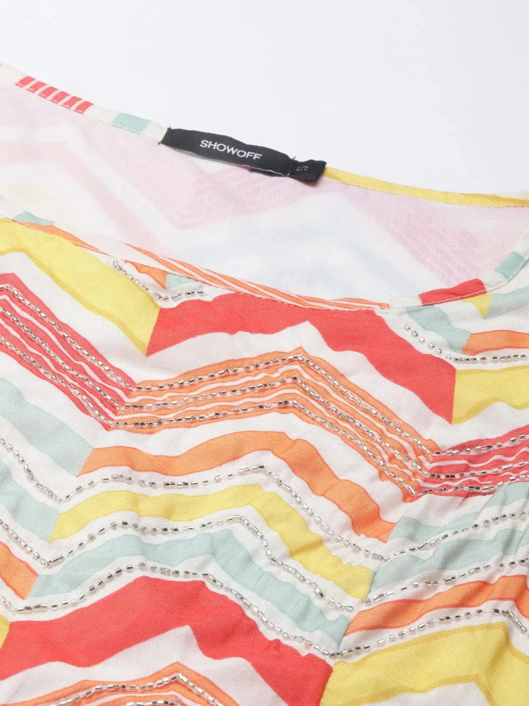 Multi Chevron Cotton Kurta Sets | Women's Designer Kurta Set