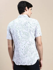 Men Pink Floral Casual Shirt-GEORGE-1628-Pink