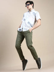 Men Cream Graphics Casual Shirt-GEORGE-1639-Cream