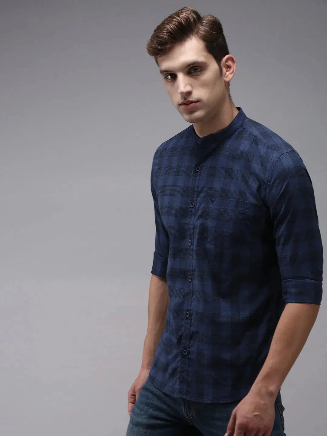 Blue Checked Mens Shirt | Cotton Casual and Formal Shirts