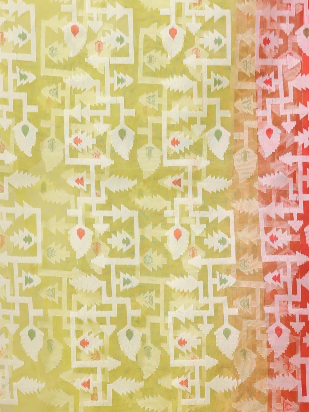 Green Muslin Saree | Designer Sarees India & Jamdani