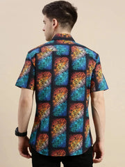 Men Multi Graphics Casual Shirt-GALLERLA-1737-Multi