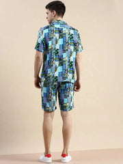 Men Multi Printed Casual Co ord Set-SEABREEZE-2120-Multi