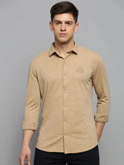 Men Copper Solid Casual Shirt-FORDKNITS-4473-Copper