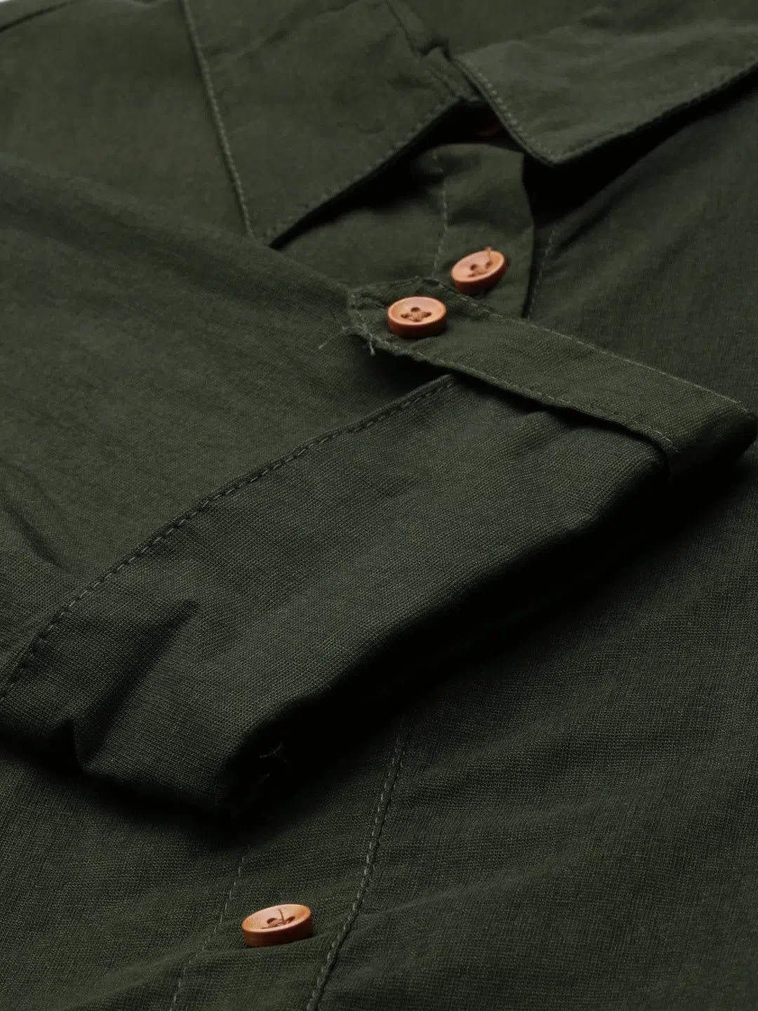 Olive Cotton A-Line Kurta | Stylish Indian Kurtis for Ladies