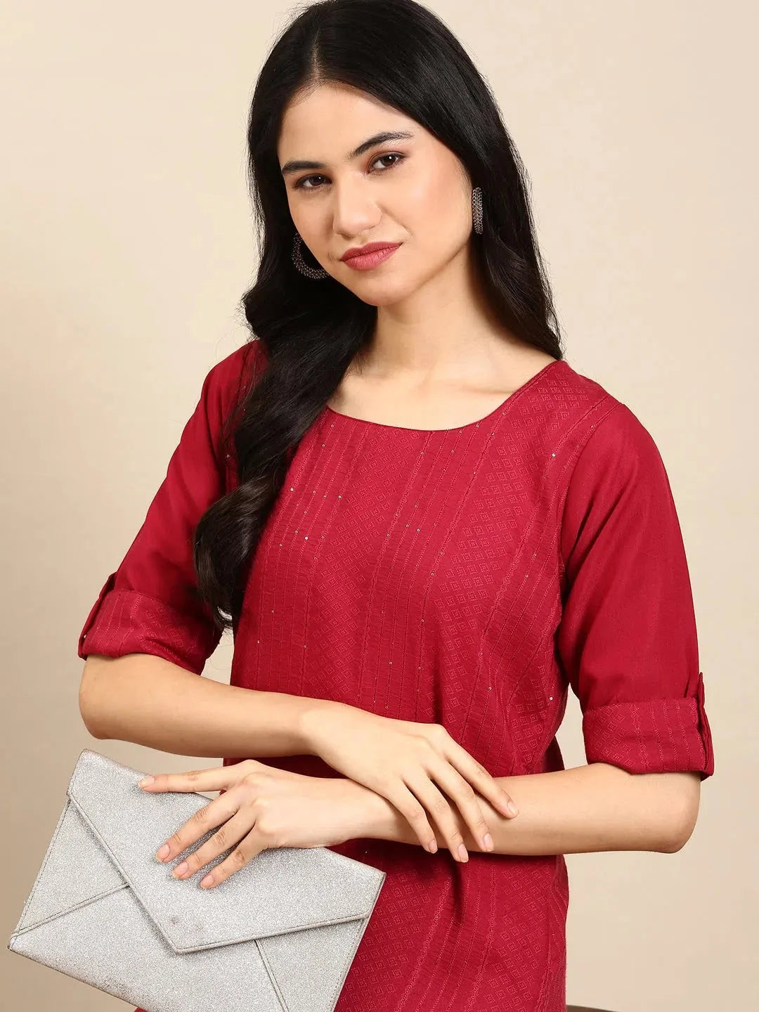 Purple Printed Cotton Kurta Set | Women's Designer Kurtas