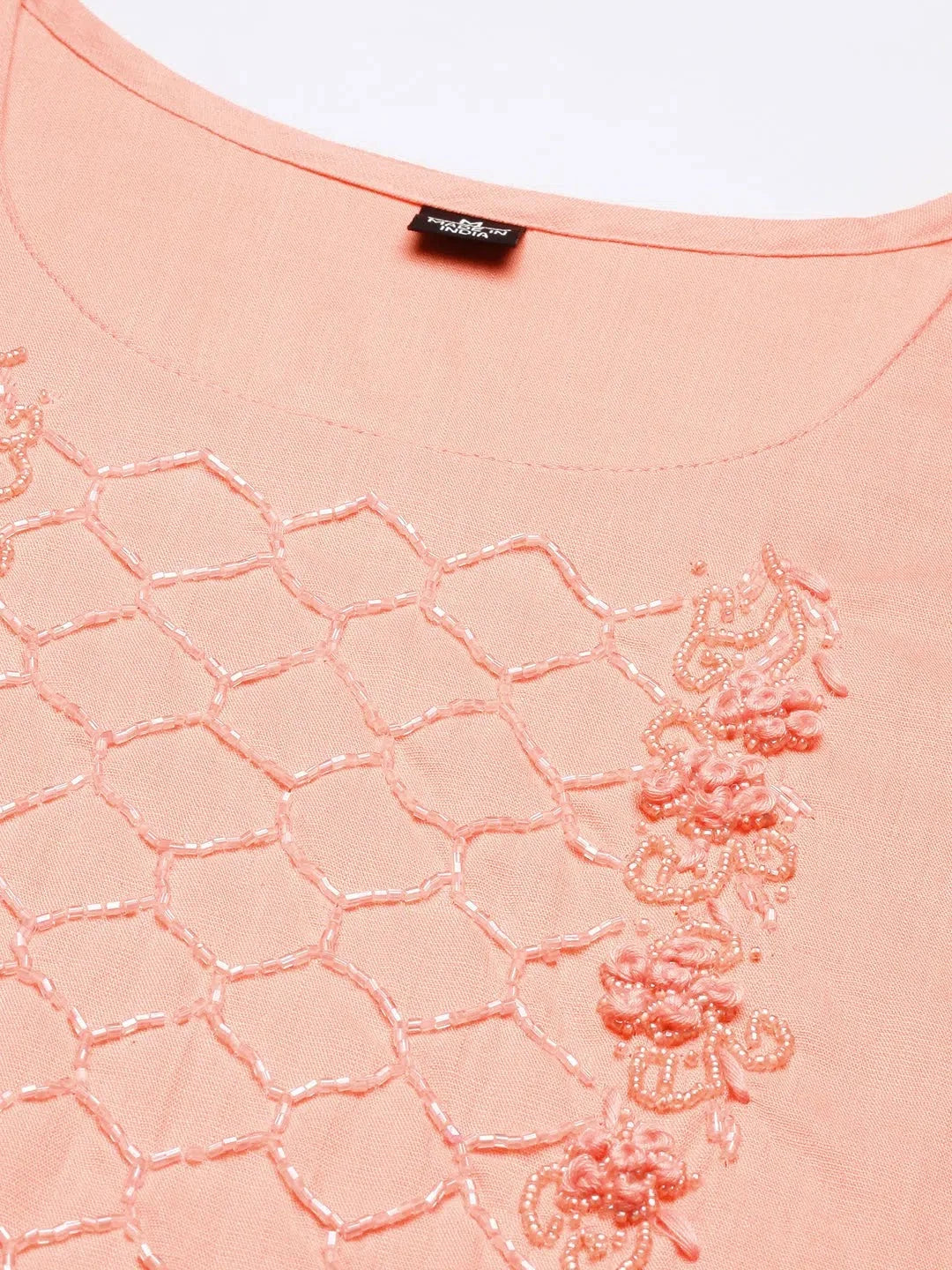 Peach Solid Kurta Set | Women's Cotton Designer Kurta Sets