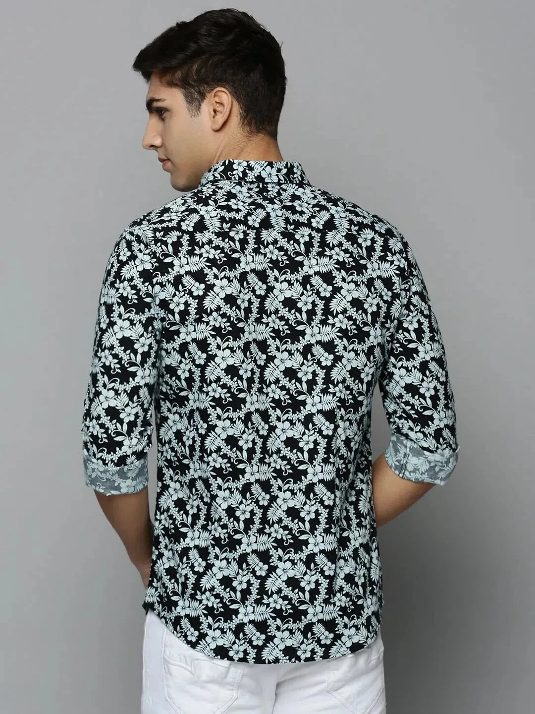 Black Printed Mens Shirt | Stylish Cotton Casual Shirt
