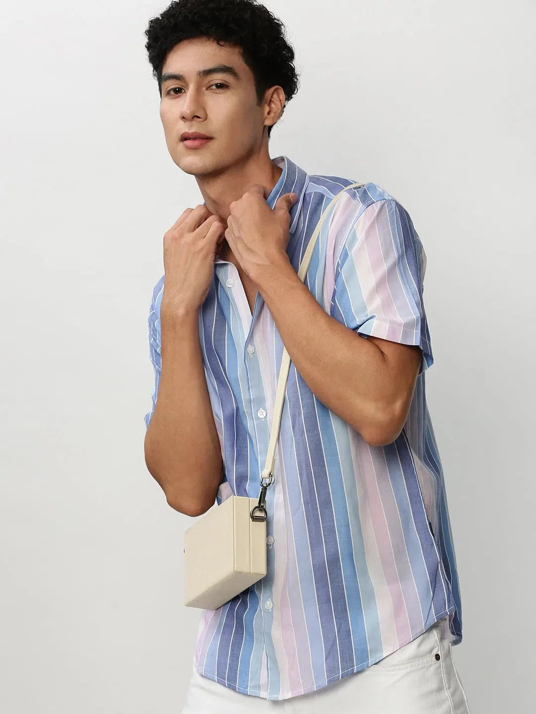 Multi Striped Mens Shirt | Casual Cotton Shirt - DesiQlo