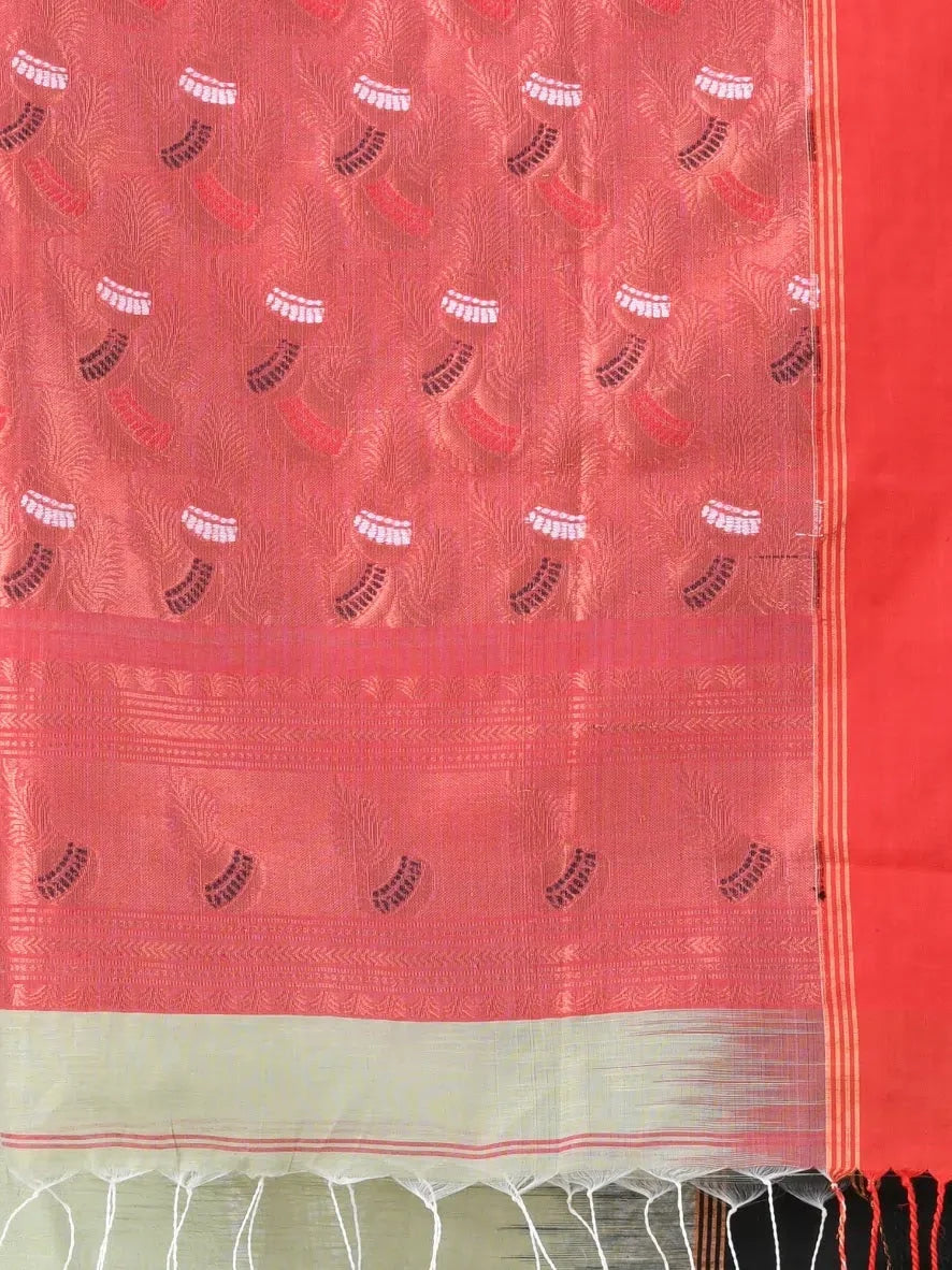 Light Green Cotton Ikat Saree | Indian Sarees