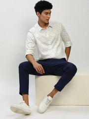 Men White Printed Casual Casual Shirts-YAYIN-1578-White