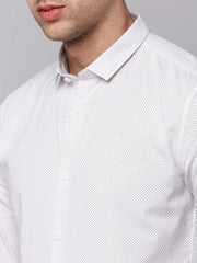 Men Cream Printed Casual Shirt-TKTPRINT-125-Cream