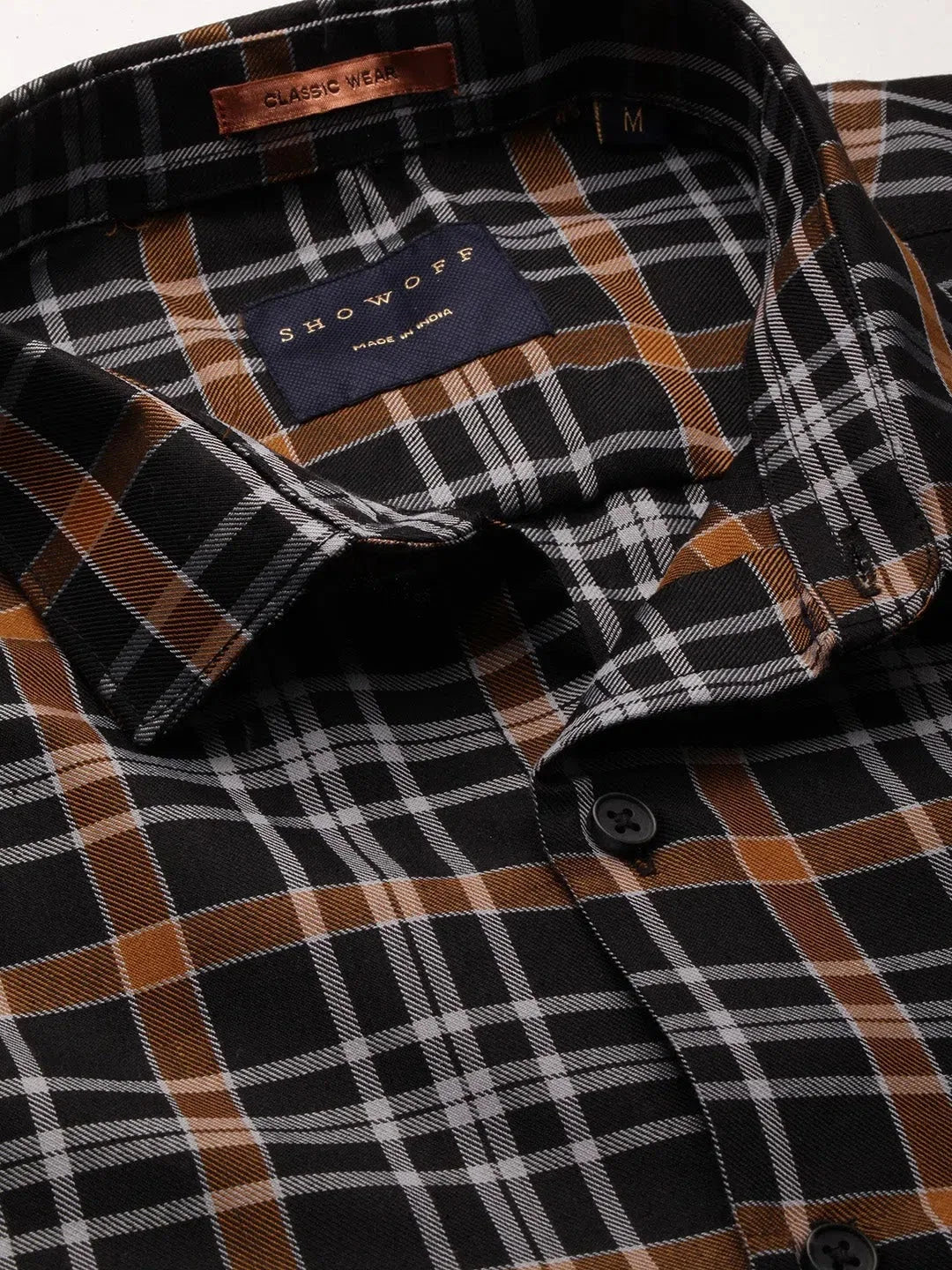 Men's Black Checkered Cotton Shirt | DesiQlo Polo Shirts