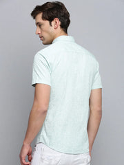 Men Green Printed Casual Shirt-PICOPRINT-2022-Seagreen