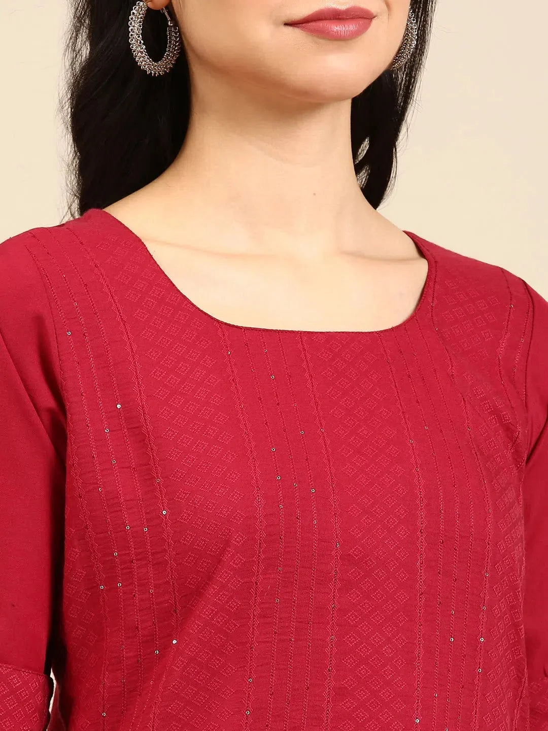 Purple Printed Cotton Kurta Set | Women's Designer Kurtas